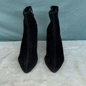 NWOT La Canadienne Joanie Black Suede Chelsea Boots Sz 9M Leather Ankle